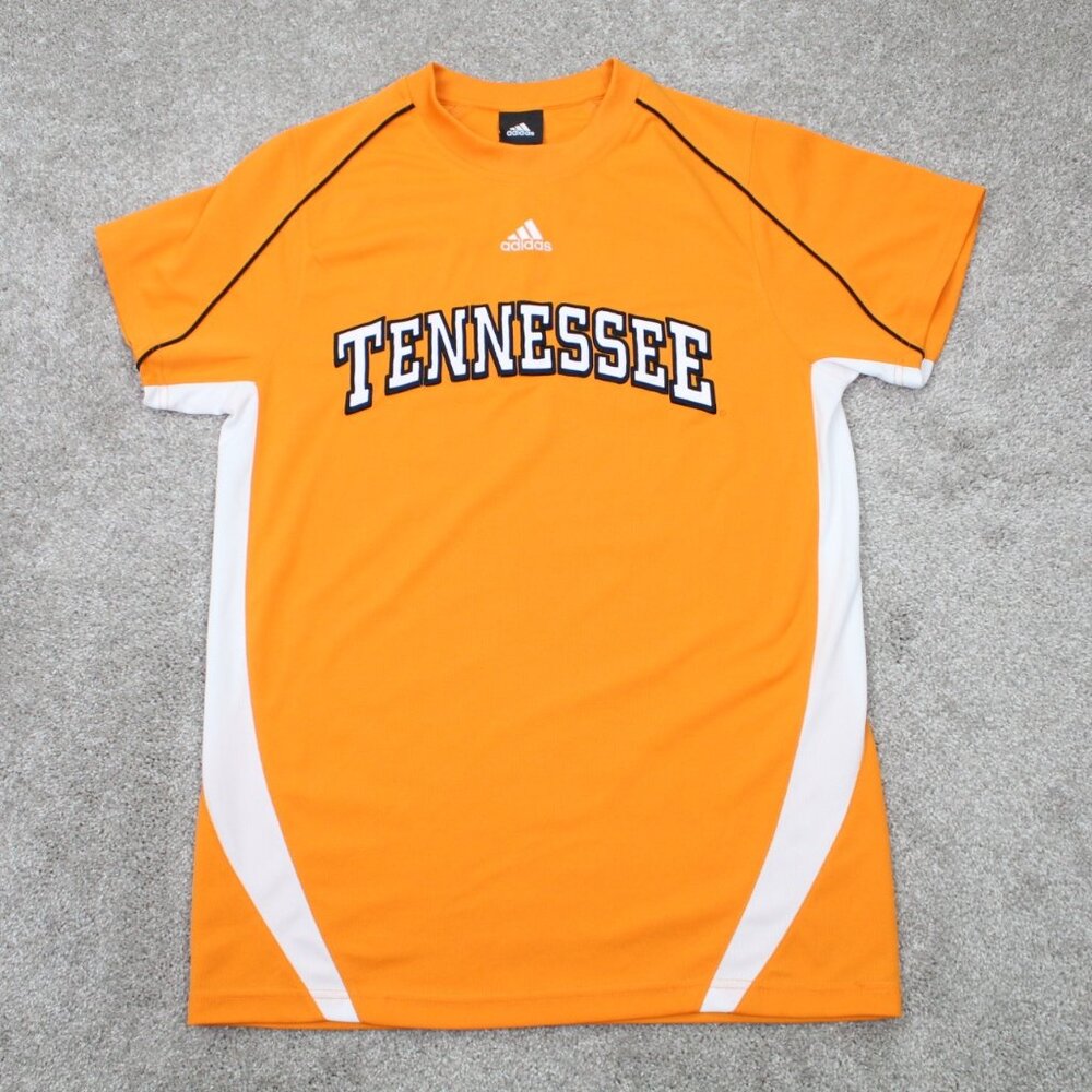 Adidas Tennessee Volunteers Shirt Mens Small Orange Poly Short Sleeve Pullover‎